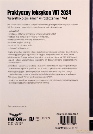 Praktyczny Leksykon VAT 2024 [KSIĄŻKA]