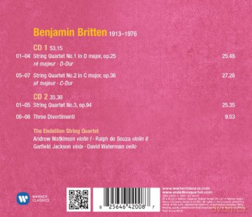 Endellion String Quartet: Britten: String Quartets Nos. 1 - 3, Three Divertimenti [2CD]