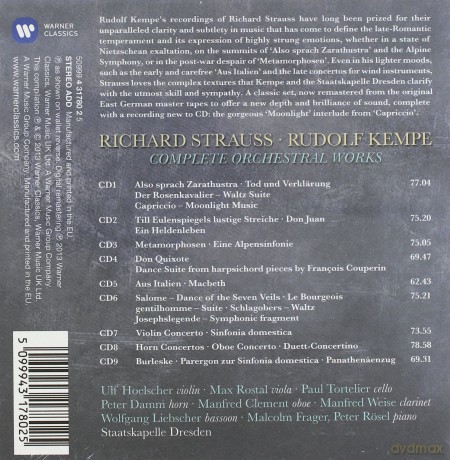 Rudolf Kempe: R. Strauss: Orchestral Works [9CD]