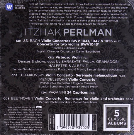 Itzhak Perlman: Itzhak Perlman - 5 Classic Albums [5CD]