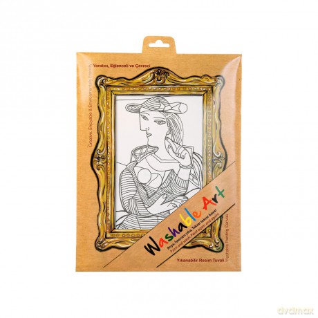 Biała mata Strigo Funny Mat Pablo Picasso Kobieta w fotelu 25x35 cm