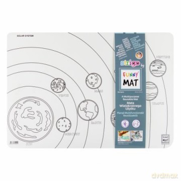 Biała mata Strigo Funny Mat Układ Słoneczny 48x33. 5 cm
