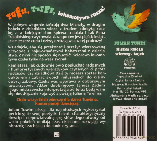 CD MP3 Wielka księga wierszy i bajek - Julian Tuwim [AUDIOBOOK]