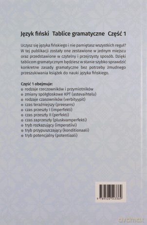 Język fiński Tablice gramatyczne. Część 1 - Karolina Barbara Perälä [KSIĄŻKA]