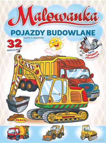 Pojazdy budowlane. Malowanka - Włodzimierz Kruszewski, Ernest Błędowski [KSIĄŻKA]
