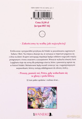 Re: Zero. Życie w innym świecie od zera. Light Novel (Tom 32) - Tappei Nagatsuki [KOMIKS]