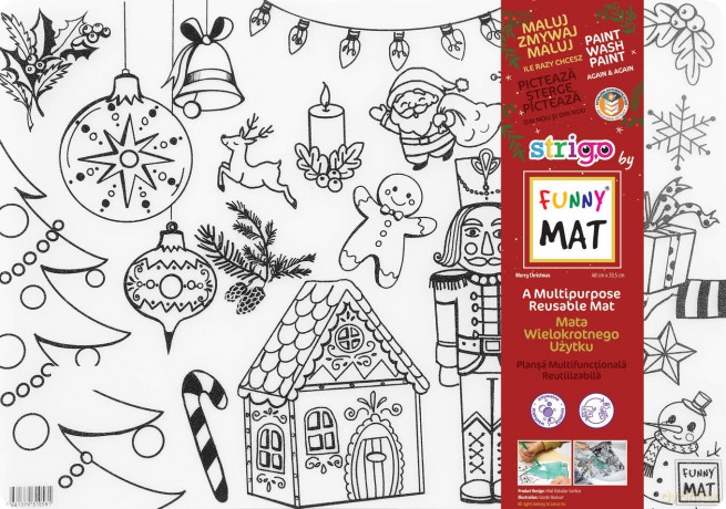 Transparentna mata Strigo Funny Mat Christmass 48x33.5 cm