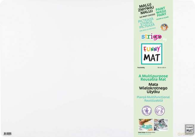 Transparentna mata Strigo Funny Mat Gładka 68x48 cm