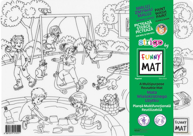 Transparentna mata Strigo Funny Mat Plac zabaw 25x35 cm