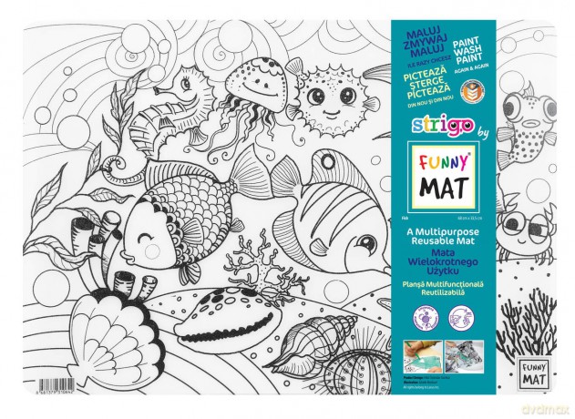 Transparentna mata Strigo Funny Mat Rybki 48x33.5 cm