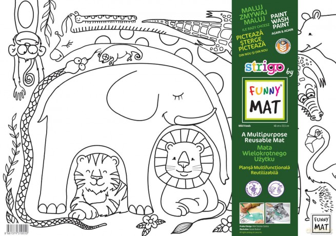 Transparentna mata Strigo Funny Mat Safari 48x33.5 cm