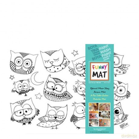 Transparentna mata Strigo Funny Mat Sowy 68x48 cm