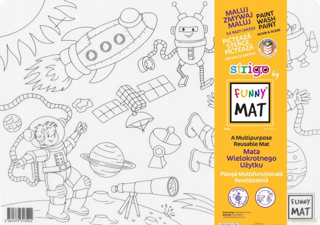 Transparentna mata Strigo Funny Mat Space 25x35 cm
