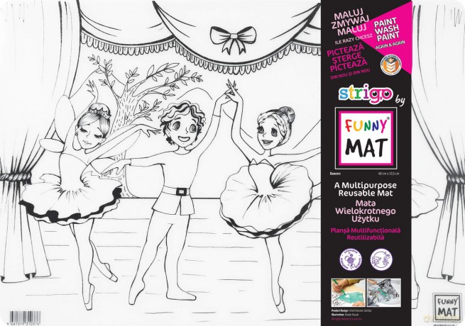 Transparentna mata Strigo Funny Mat Tancerze 48x33.5 cm