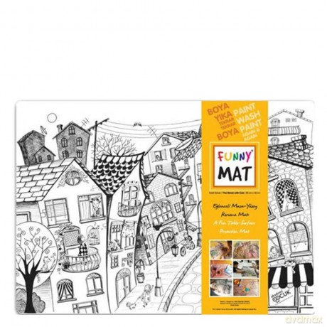 Transparentna mata Strigo Funny Mat Ulica 68x48 cm