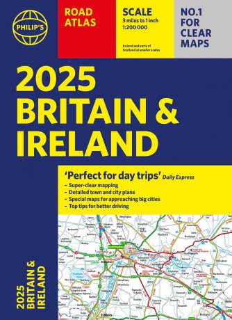 2025 Philip's Road Atlas Britain and Ireland: (A4 Paperback) (Philip's Road Atlases) - Philip's Maps [KSIĄŻKA]