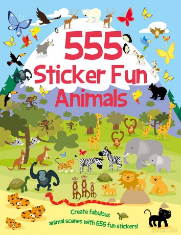 555 Sticker Fun - Animals Activity Book - Susan Mayes [KSIĄŻKA]
