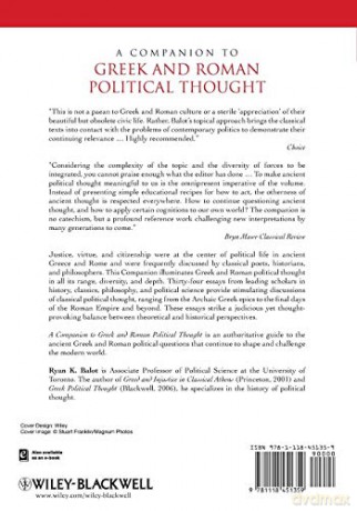 A Companion to Greek and Roman Political Thought (Blackwell Companions to the Ancient World) - Ryan K. Balot [KSIĄŻKA]