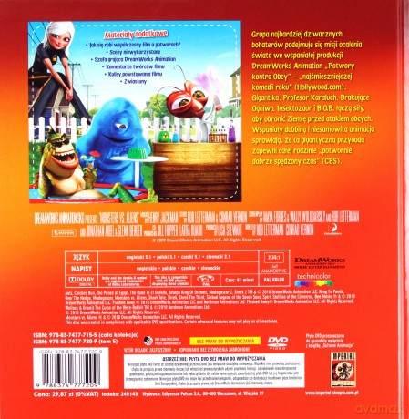 Potwory Kontra Obcy (booklet) [DVD]