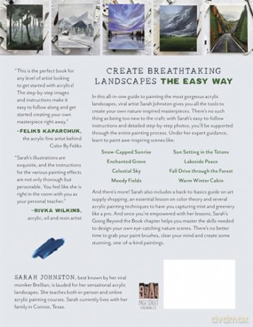 Acrylic Landscapes for Beginners: Your Step-by-Step Guide to Painting Scenic Drives, Misty Forests, Snowy Mountains and More - Sarah Johnston [KSIĄŻKA]