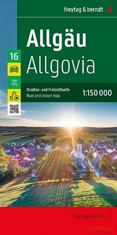 Allgau Road and Leisure Map 1:150,000: Mit Infos, Top Tips [KSIĄŻKA]