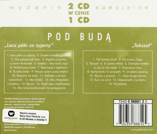 Pod Budą: Lecz Póki Co Żyjemy / Tokszoł [2CD]