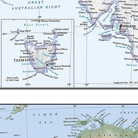 Australia and Oceania With Flags and Facts Map (National Geographic Reference Map) [KSIĄŻKA]