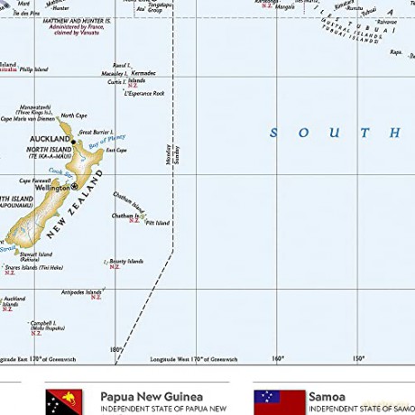 Australia and Oceania With Flags and Facts Map (National Geographic Reference Map) [KSIĄŻKA]