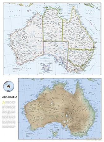 Australia and Oceania With Flags and Facts Map (National Geographic Reference Map) [KSIĄŻKA]