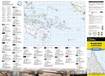 Australia and Oceania With Flags and Facts Map (National Geographic Reference Map) [KSIĄŻKA]