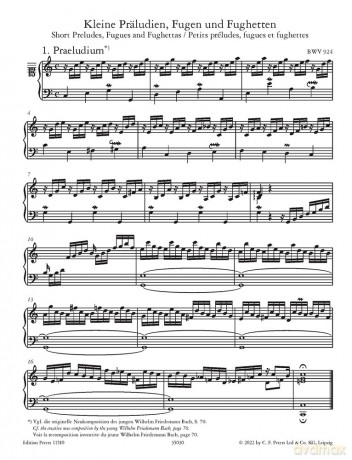 Bach: Short Preludes, Fugues and Fughettas (Piano Solo) (EP11510): Sammelband für Klavier - Johann Sebasti Bach [KSIĄŻKA]