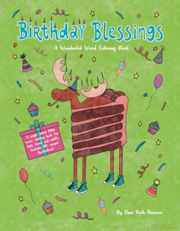 Birthday Blessings: A Wonderful Word Coloring Book [KSIĄŻKA]
