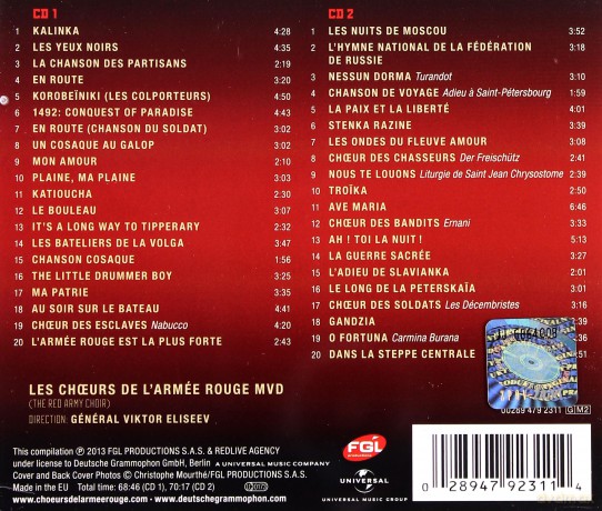 Les Choeurs L'armee Rouge: The Soul Of Russia [2CD]