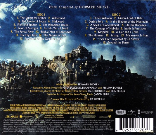 Hobbit 2 - The Desolation Of Smaug soundtrack (Hobbit: Pustkowie Smauga) [2CD]