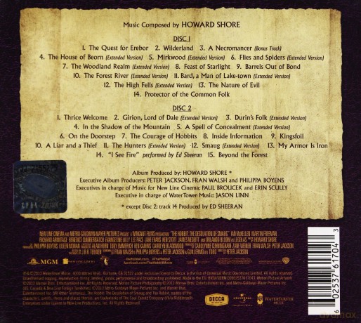 Hobbit 2 - The Desolation Of Smaug (deluxe) (digipack) soundtrack (Hobbit: Pustkowie Smauga) [2CD]