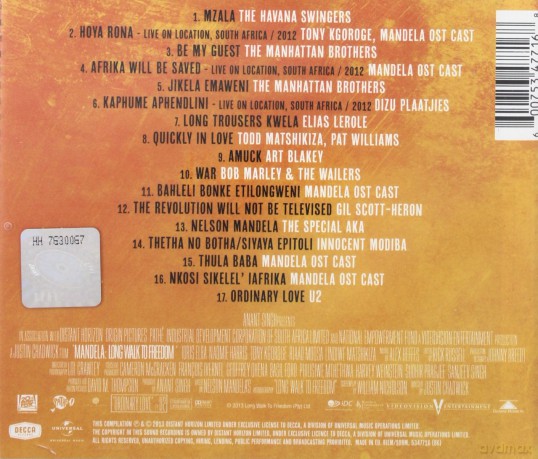 Mandela Long Walk To Freedom soundtrack (Mandela: Droga Do Wolności) (Alex Heffes) [CD]