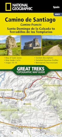 Camino de Santiago - Camino Frances Map 2 of 4 (Santo Domingo de la Calzada to Terradillos de los Templarios): 4003 (National Geographic Trails Illustrated Map) [KSIĄŻKA]