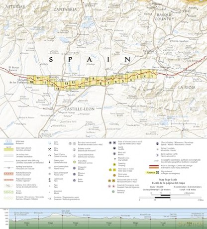 Camino de Santiago - Camino Frances Map 2 of 4 (Santo Domingo de la Calzada to Terradillos de los Templarios): 4003 (National Geographic Trails Illustrated Map) [KSIĄŻKA]
