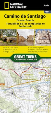 Camino de Santiago - Camino Frances Map 3 of 4 (Terradillos de los Templarios to Ponferrada): 4004 (National Geographic Trails Illustrated Map) [KSIĄŻKA]