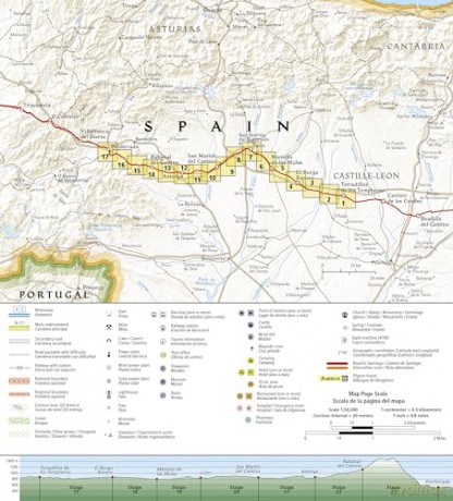 Camino de Santiago - Camino Frances Map 3 of 4 (Terradillos de los Templarios to Ponferrada): 4004 (National Geographic Trails Illustrated Map) [KSIĄŻKA]