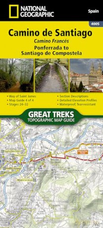 Camino de Santiago - Camino Frances Map 4 of 4 (Ponferrada to Santiago de Compostela): 4005 (National Geographic Trails Illustrated Map) [KSIĄŻKA]