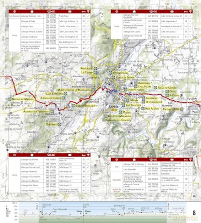 Camino de Santiago - Camino Frances Map 4 of 4 (Ponferrada to Santiago de Compostela): 4005 (National Geographic Trails Illustrated Map) [KSIĄŻKA]
