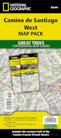Camino de Santiago - Camino Frances West Map Pack Bundle: 2 Map set (National Geographic Great Treks) [KSIĄŻKA]