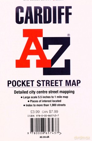 Cardiff A-Z Pocket Street Map - A-Z Maps [KSIĄŻKA]