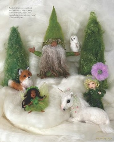 Complete Starter Guide to Needle Felting: Enchanted Forest: Fairies, Gnomes, Elves, Unicorns, Dragons and Other Woodland Friends: Fairies, Gnomes, Unicorns, and Other Woodland Friends - Claudia Lenart [KSIĄŻKA]