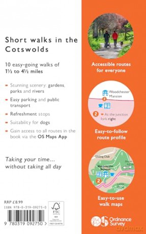 Cotswolds Short Walks Made Easy | Ordnance Survey | 10 Accessible Walks For Everybody | Guidebook | England | Walks | Adventure: 10 Leisurely Walks [KSIĄŻKA]