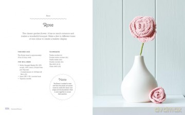 Crocheted Flowers: 30 stylish and realistic blooms to create - Emma Varnam [KSIĄŻKA]