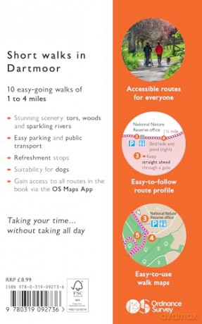 Dartmoor Short Walks Made Easy | Ordnance Survey | 10 Accessible Walks For Everybody | Guidebook | England | Walks | Adventure: 10 Leisurely Walks [KSIĄŻKA]