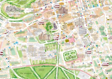 Discovering Edinburgh Illustrated Map: Ideal for exploring - Dominic Beddow [KSIĄŻKA]