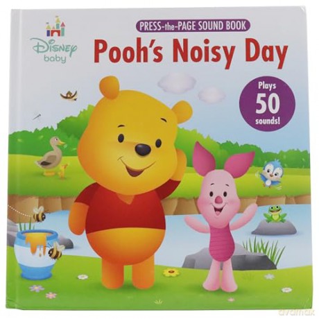 Disney Baby Poohs Noisy Day Press The Page Sound Book - Pi Kids [KSIĄŻKA]